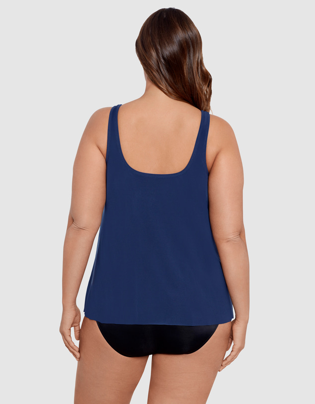 Miraclesuit Swimwear  - Illusionists Ursula High Neck Underwired Plus Size Tankini Top
