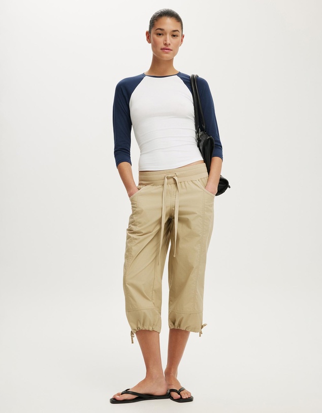 Cotton On - Utility Rib Waist Capri