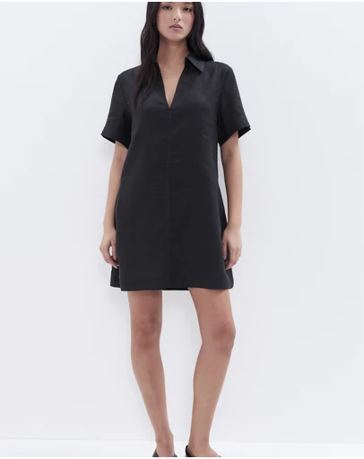 UNISON - Collared Linen Dress