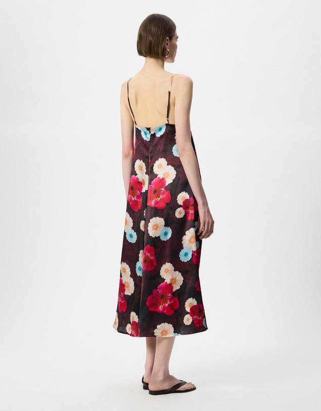 The Social Outfit - Silk Slip Dress - Cosmic Bloom