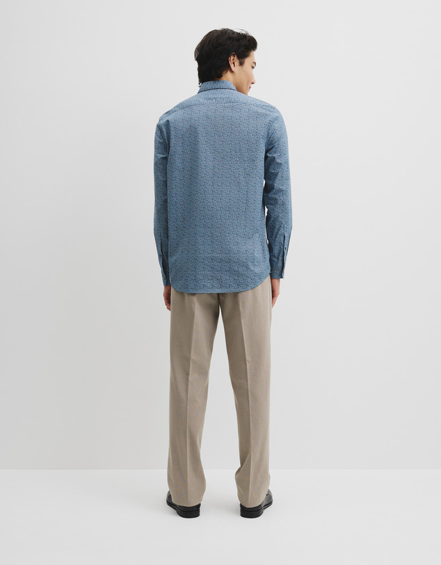 Country Road - Slim Fit Cotton Leaf Print Shirt