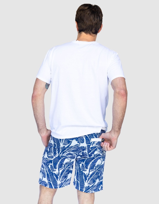 Sant And Abel - Men's Martinique® Blue Banana Leaf Sleep Shorts