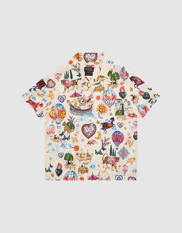 Camilla - Short Sleeve Camp Collared Shirt - Kids-Teens