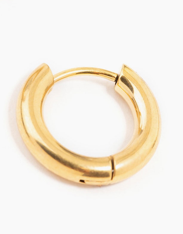 Lovisa - Waterproof Gold Plated Stainless Steel Core Clicker Earrings 16 MM