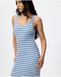 & Other Stories - Striped Rib-Knit Midi Dress