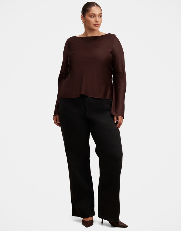Forever New Curve - Rae Curve Boatneck Blouse