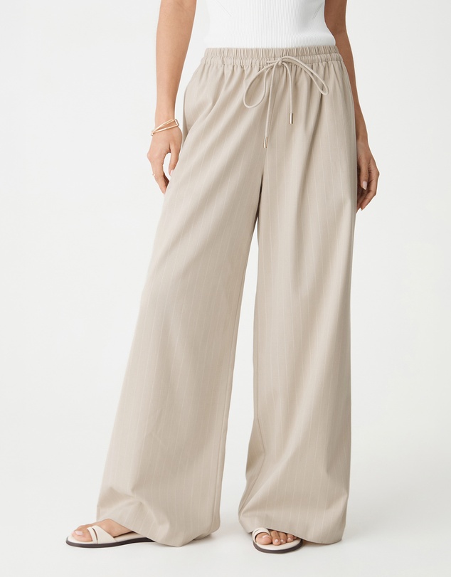 Forcast - Zoe Elastic Pinstripe Pants