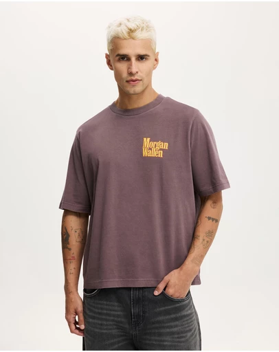 Cotton On - Cropped Fit Music T-Shirt