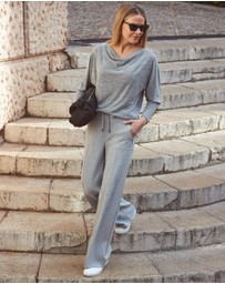 Sosandar - Super Soft Wide Leg Trousers With Zip Pockets