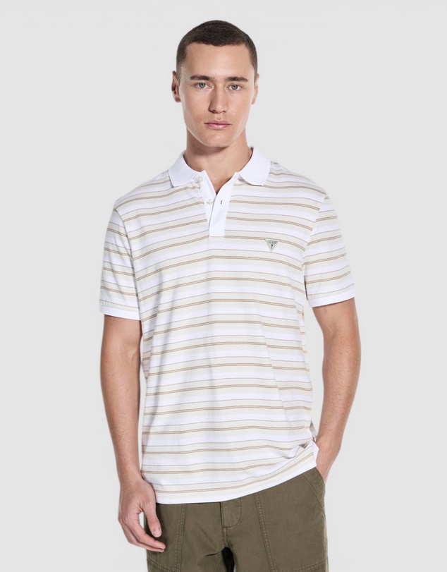 GUESS - Yarn Dye Striped Short Sleeve Polo