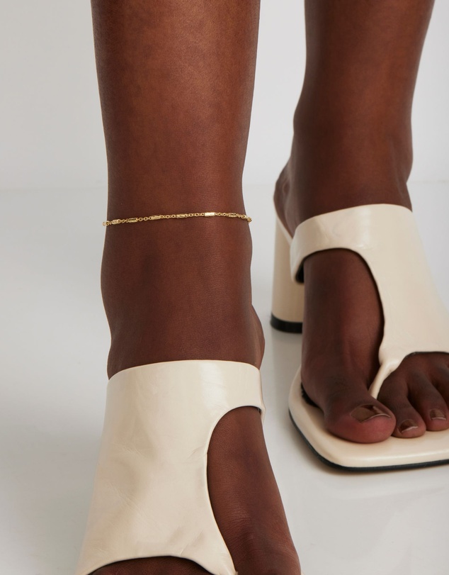 Najo - Equilibrium Yellow Gold Chain Anklet (23cm + 3cm ext)