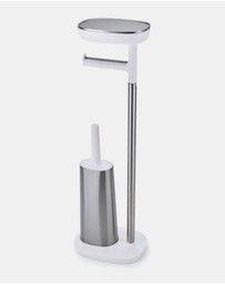 Joseph Joseph - EasyStore™ Plus Stainless-steel Toilet Roll Holder with Toilet Brush