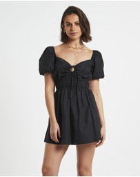 Subtitled - Rylee Backless Puff Sleeve Mini Dress