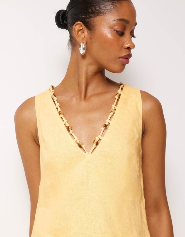 AERE - Jenna Linen Shift Mini Dress