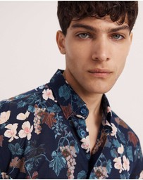 SABA - Evander Cotton Print Short Sleeve Classic Shirt