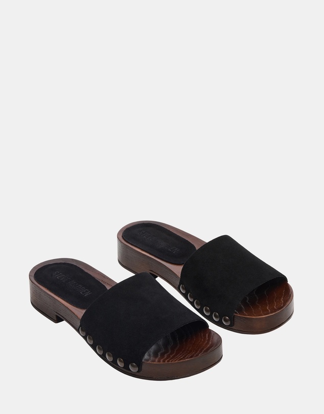 Steve Madden - Cento Black Suede Sandals