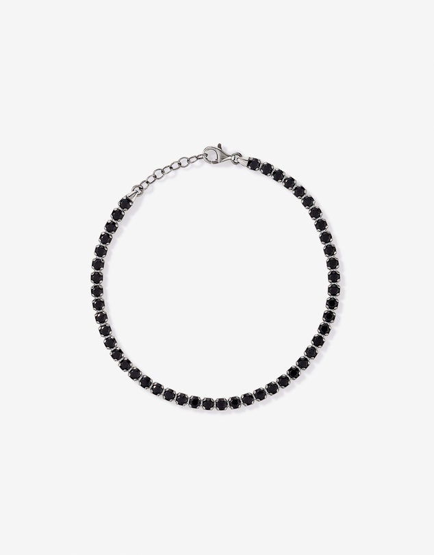 Michael Hill - Black Spinel Tennis Bracelet in Sterling Silver