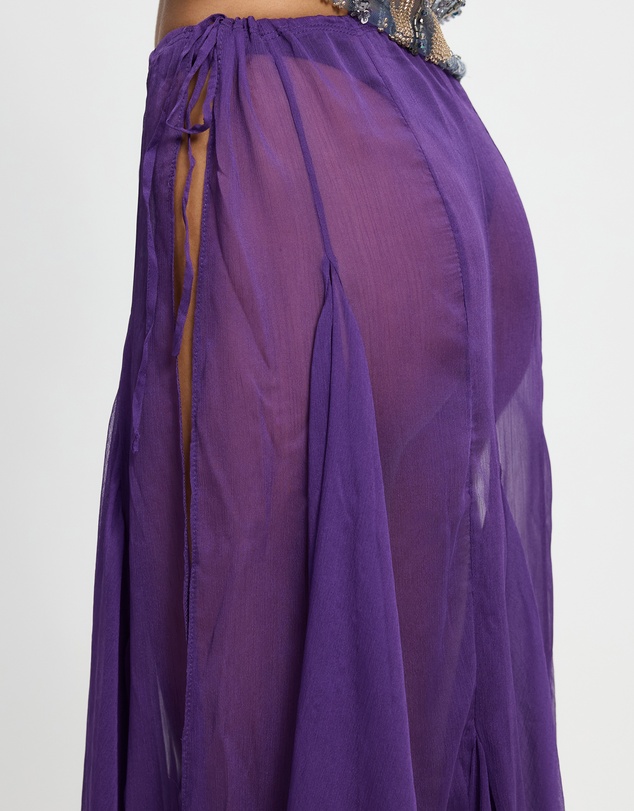 Jaded London - Godet Maxi Skirt With Tie