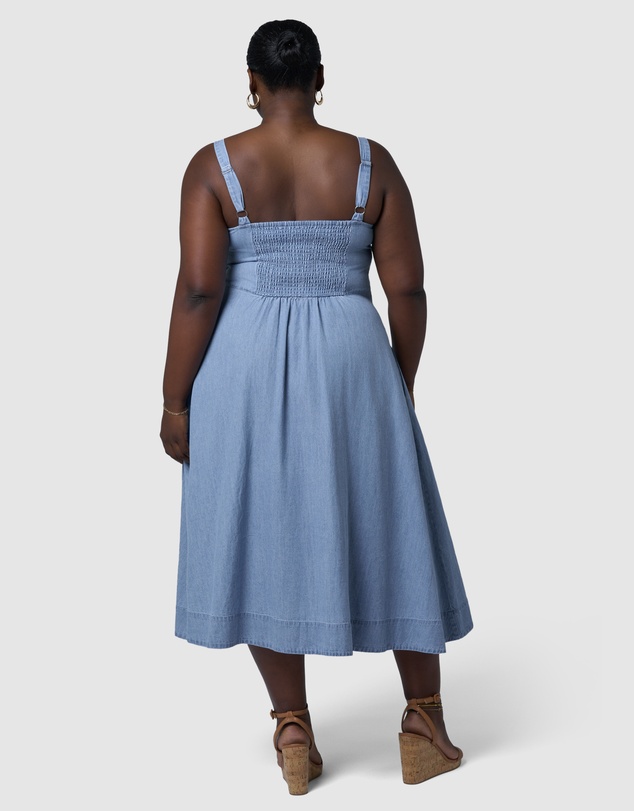 Indigo Tonic - Miki Denim Flared Midi Dress