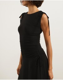 Atmos&Here - Kara Asymmetric Mesh Maxi Dress