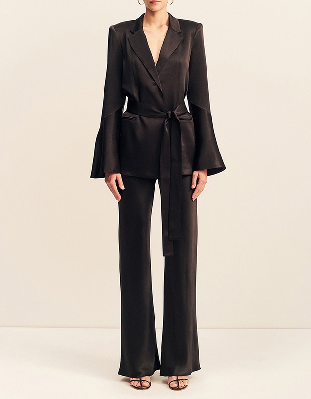 Shona Joy - La Lune Flared Sleeve Belted Blazer