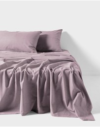 Linen House - Flannelette Plain-Dyed Sheet Set