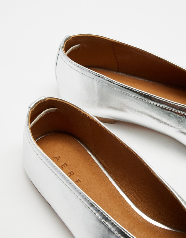 AERE - Tori Leather Ballet Flats
