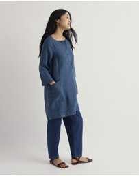 Seasalt - Seasalt Cornwall Blue Harbour Wall Linen Tunic