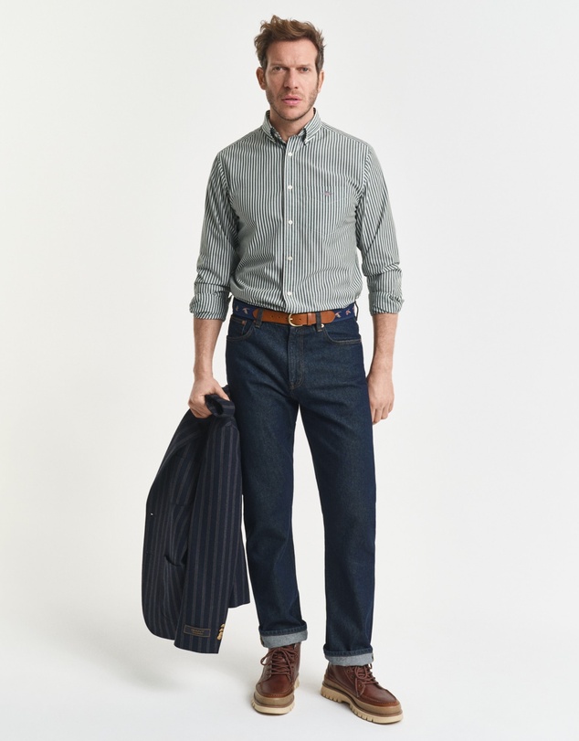 Gant - Regular Fit Striped Poplin Shirt