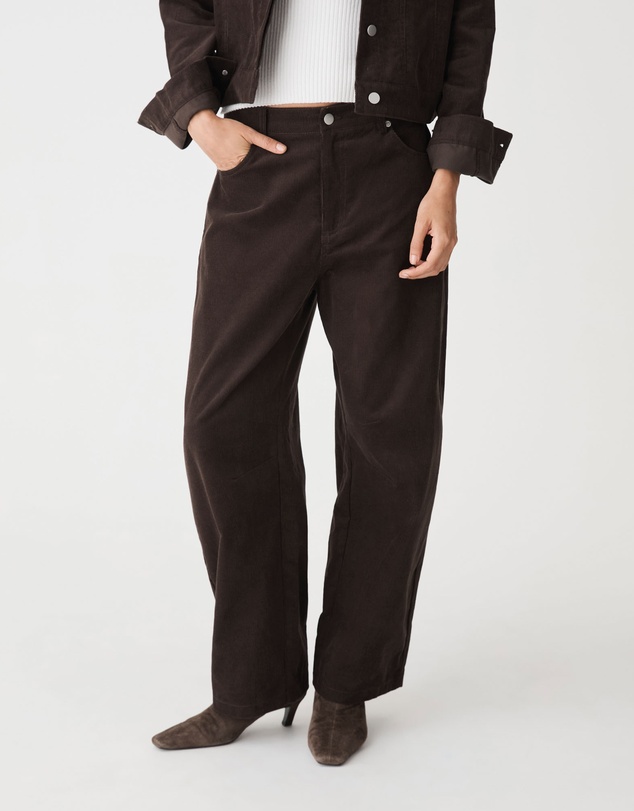 Forcast - Nya Corduroy Barrel Leg Pants