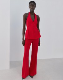 M.N.G - Peplum Top With Halter Neck