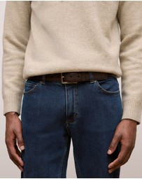 Trenery - Mica Grain-leather Belt in Espresso