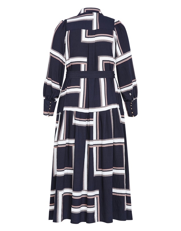 City Chic - Plus sizeKinsley Print Maxi Dress - navy