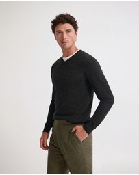 Oxford - Basic V-Neck Pure Wool Pullover