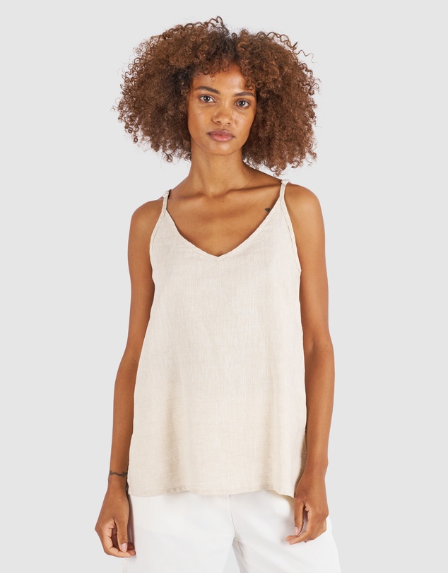 CAMIXA - CAMI-V linen Camisole Top