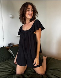 UNE PIECE - Ethereal Frill Cami & Shorts Pyjama Set