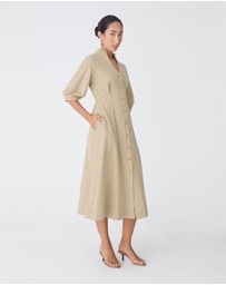 Forcast - Lyn Lantern Sleeve Shirt Dress