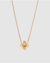Elli Jewelry - Necklace Pearl Flower 925 Sterling Silver Gold-Plated