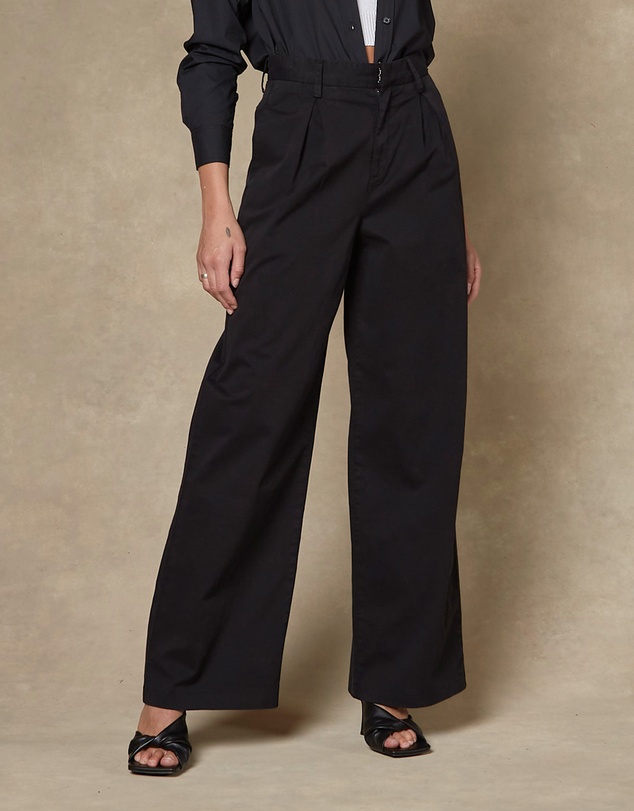 DRICOPER DENIM - Maya Black Wide Leg Pants