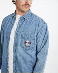 Vintage by The Real Deal - Pre Loved - 90s Hard Rock Cafe Denim Button Up Shirt