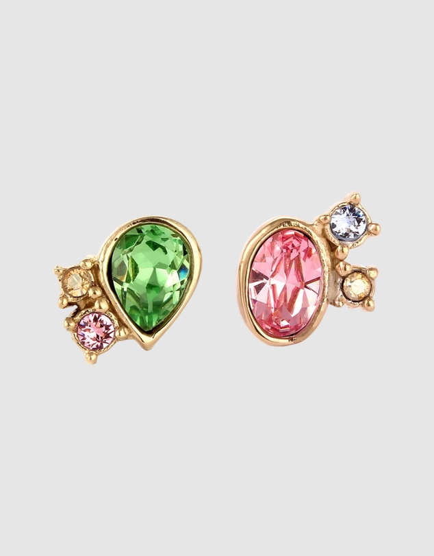 Elli Jewelry - Crystal Symphony Stud Earrings in Gold-Plated 925 Silver