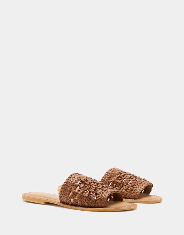 Just Because - Kannada Leather Flat Sandals