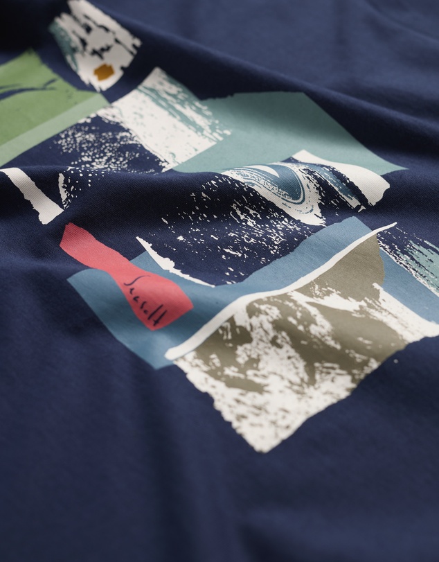 Seasalt - Seasalt Cornwall Navy Midwatch Organic Cotton T-Shirt