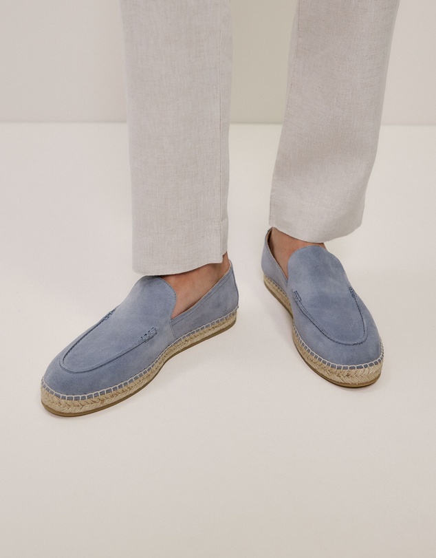 Trenery - Lyro Suede Espadrille in Mineralblue