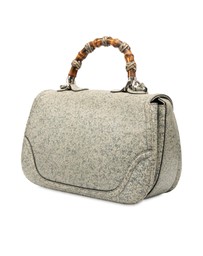 Pre-Loved by Azura Reborn - Pre-Loved Large Speckled Leather New Bamboo Top Handle Bag