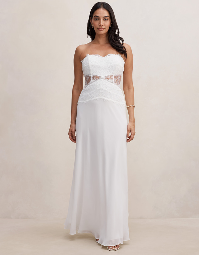 Forever New - Amity Lace Corset Sheer Maxi Dress