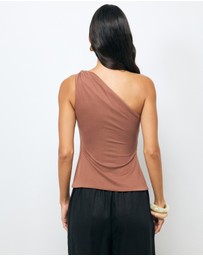 AERE - Manon One Shoulder Top