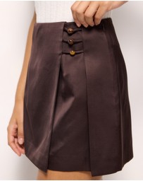 AERE - Satin Beaded Wrap Skirt