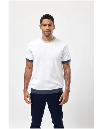 Brooksfield - Crew Neck Knitted Tee