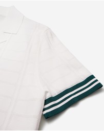 Calibre - Patterned Mesh Tech Knit Shirt Ivory